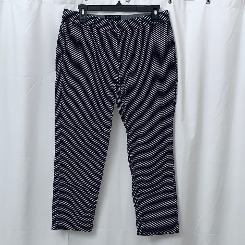 Women’s Banana Republic Navy & White Trousers Size 4P EUC